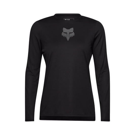 Women's FOX RANGER HEAD Long Sleeve Jersey Black 2025