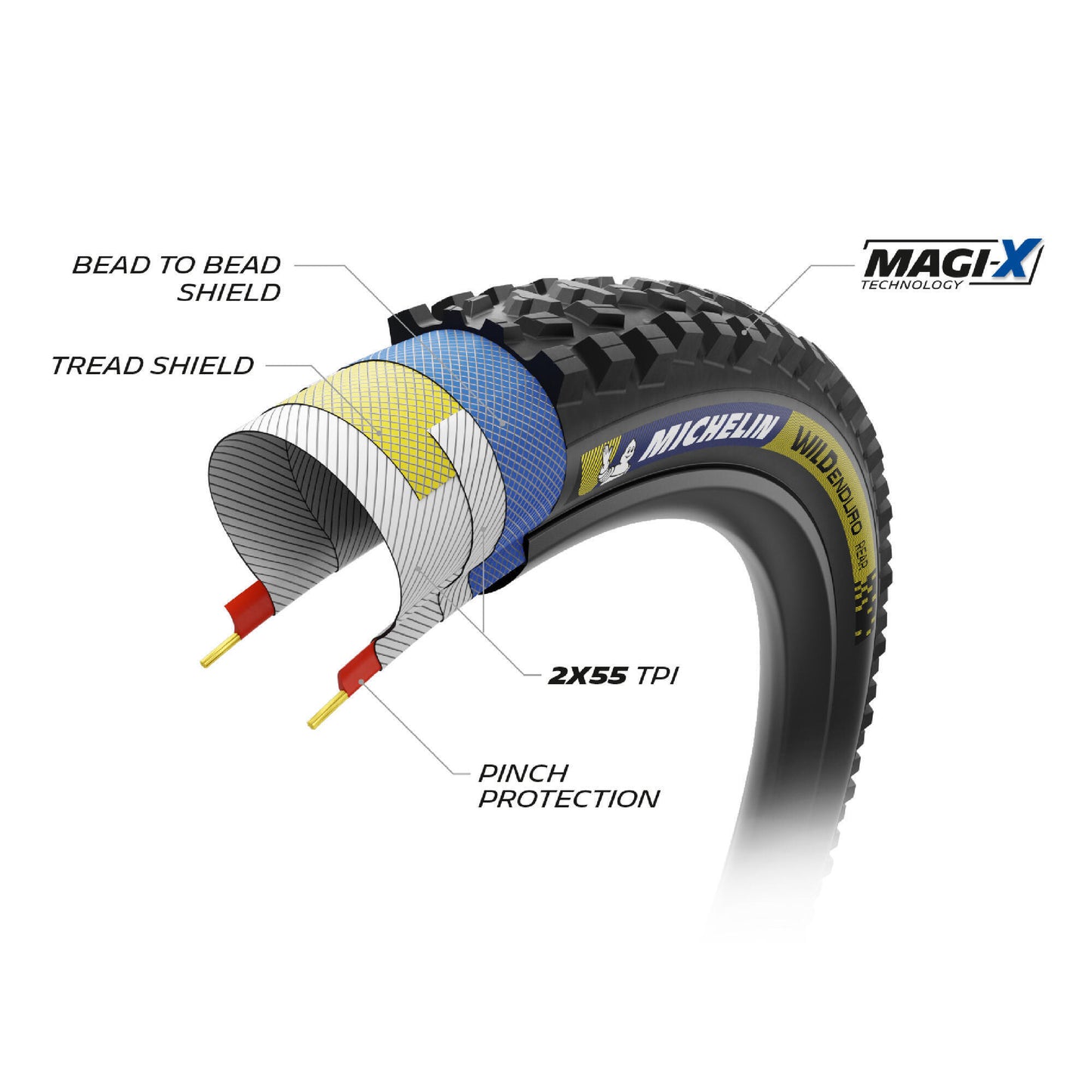 MICHELIN WILD ENDURO REAR Racing Line 29x2.40 Tubeless Ready Soft Dæk