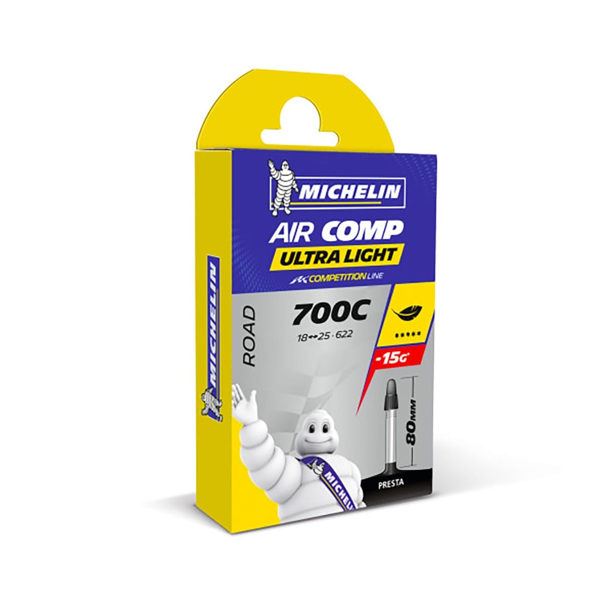 MICHELIN A1 AIRCOMP ULTRALIGHT slange 700x18/25c Presta