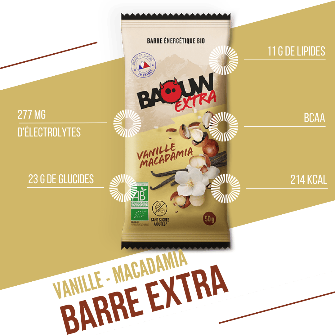 BAOUW ORGANIC EXTRA Vanilla-Macadamia Energy Bar (50 g)