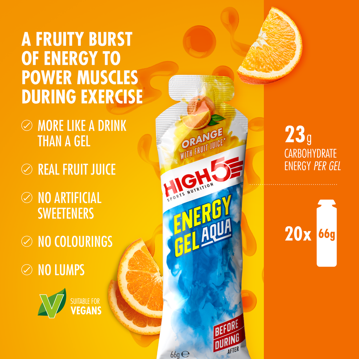 High5 ENERGY GEL Aqua (66 g) Orange