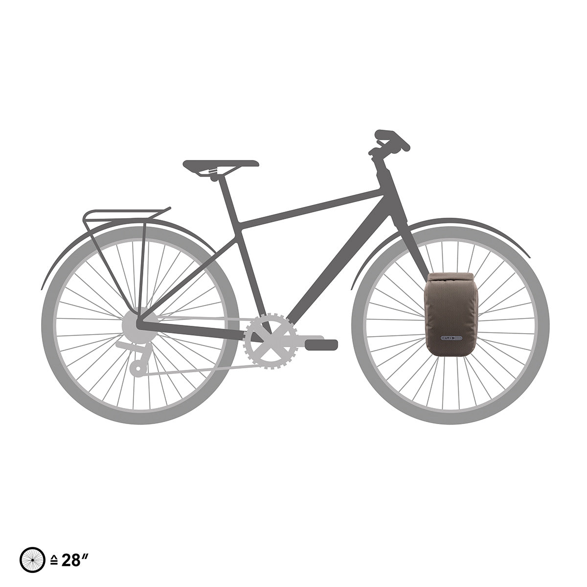 ORTLIEB FORK-PACK Taske 5,8 L Grå