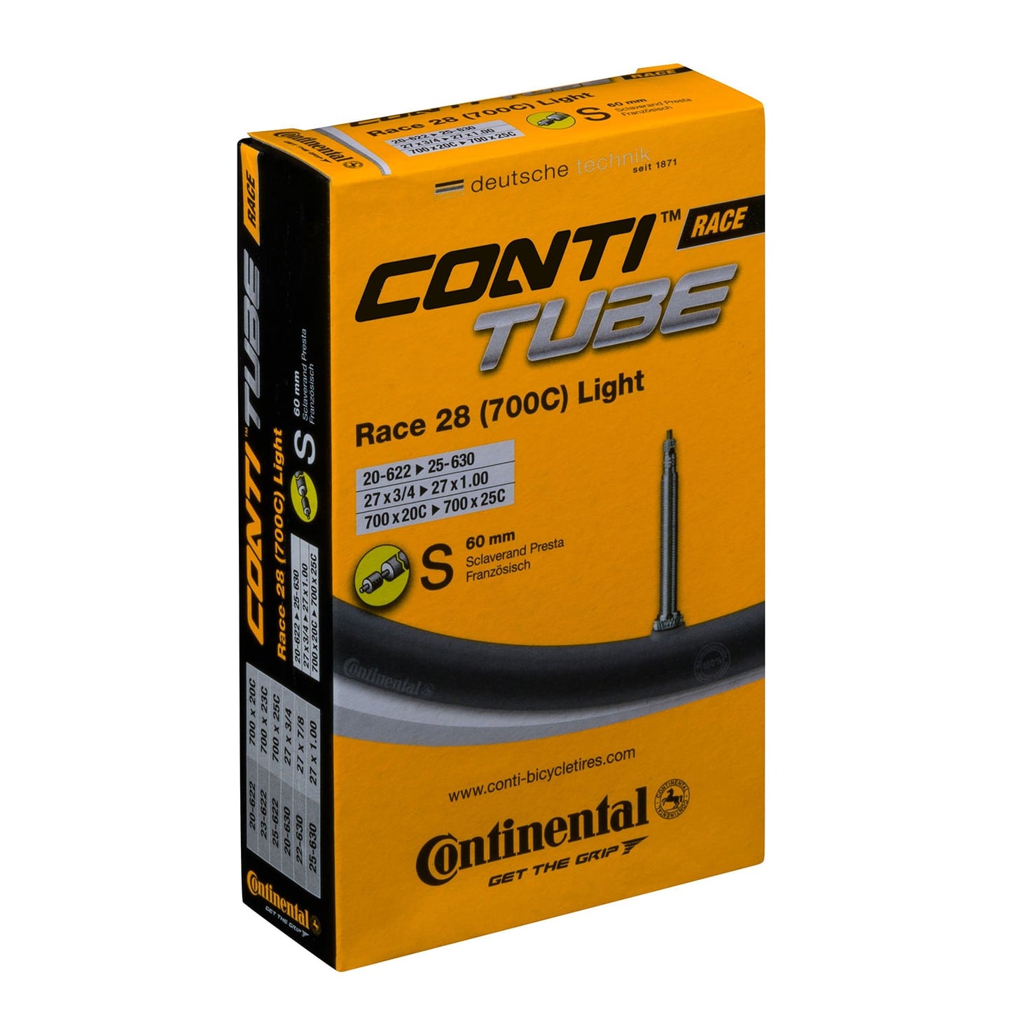 CONTINENTAL RACE LIGHT slange 700x20/25c Presta