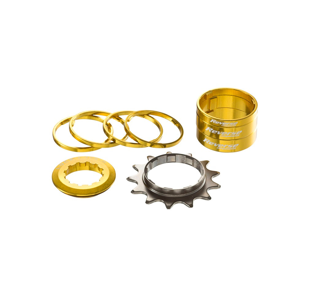 Reverse Components Single Speed Kit med 13-søjler i guld