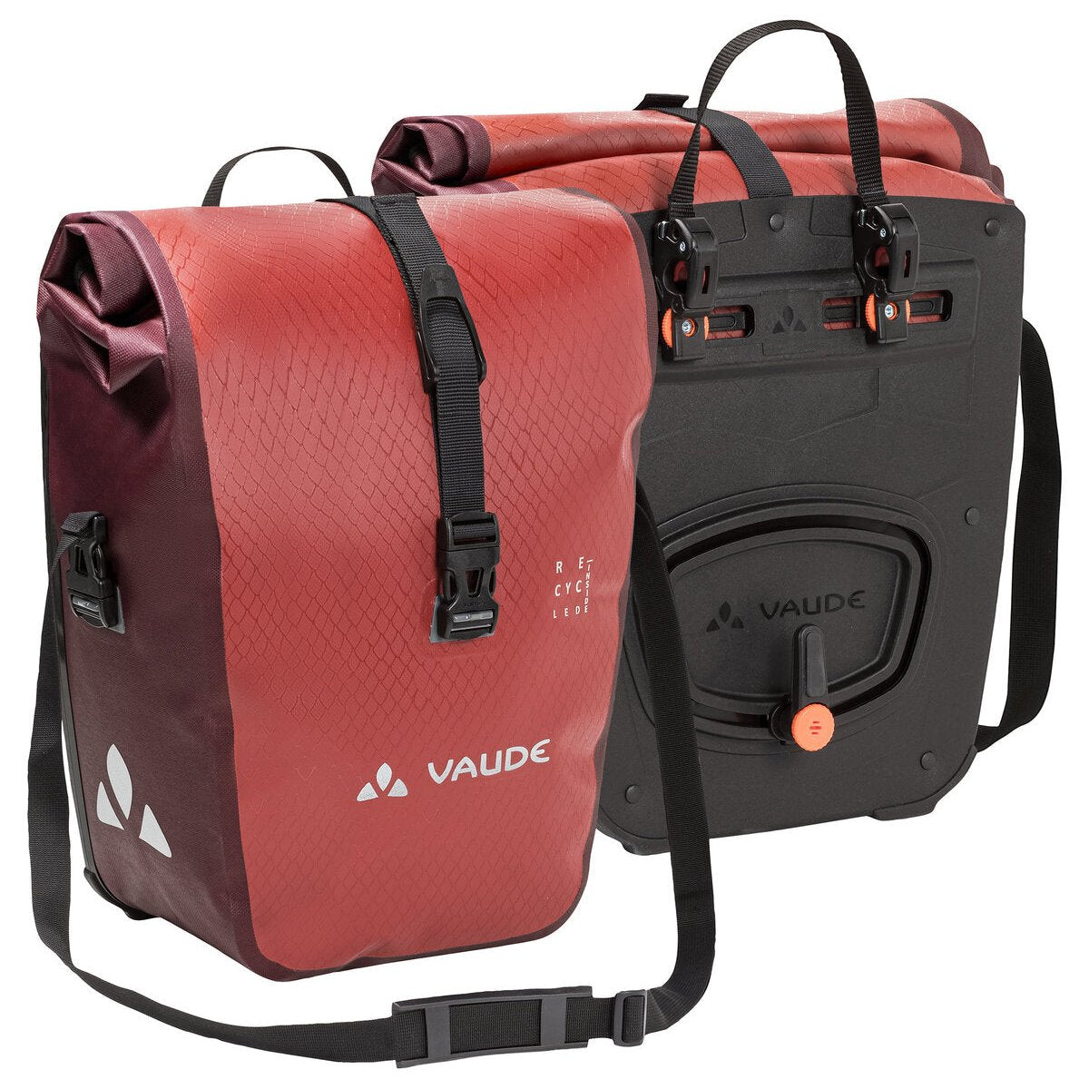 Et par VAUDE AQUA FRONT bagagetasker 28 L rød