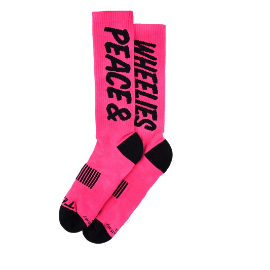Troy Lee Design PERFORMANCE PEACE & WHEELIES Sokker Fushia 2025