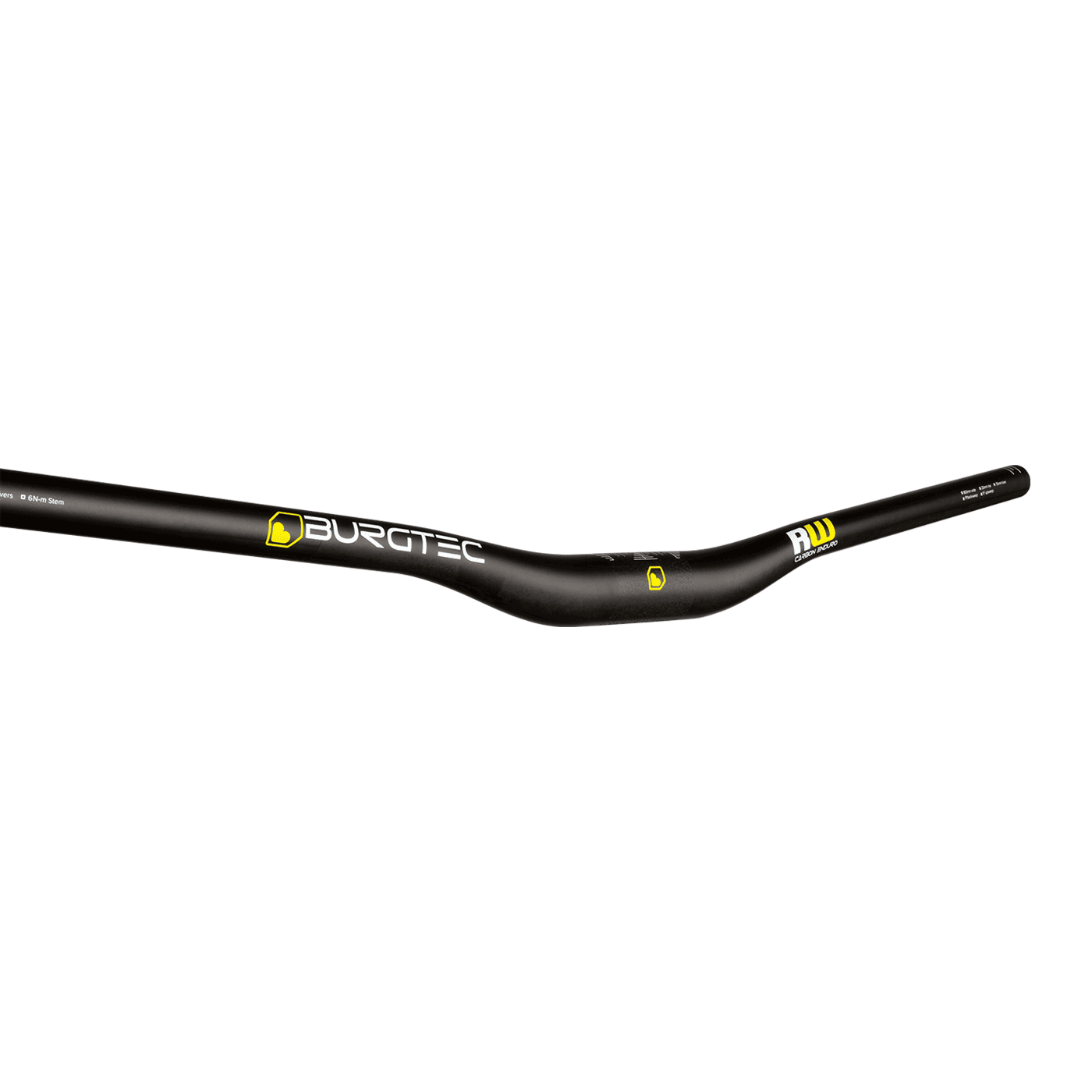 BURGTEC RIDE WIDE ENDURO Rise 20mm 800mm Sort kulfiberstyr