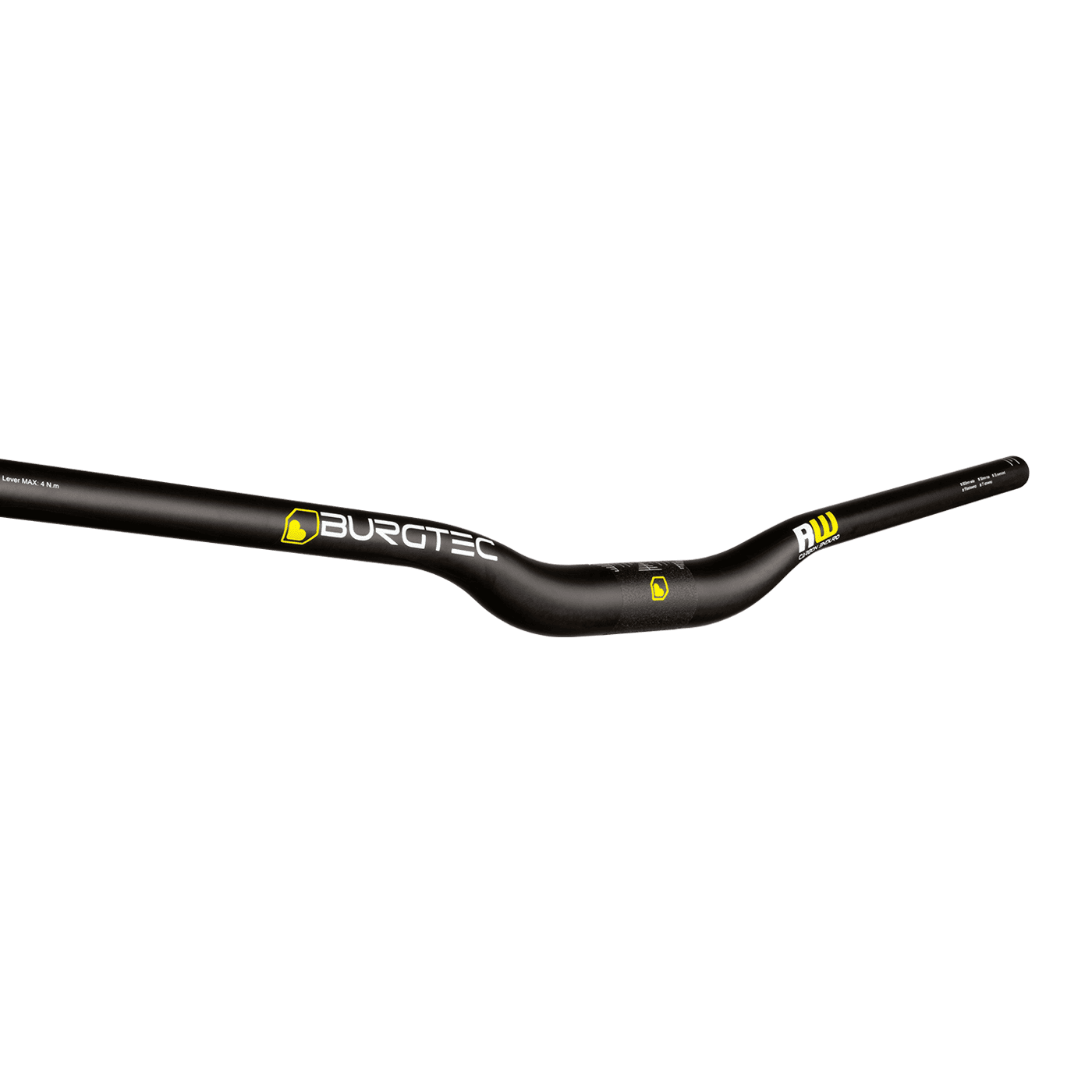 BURGTEC RIDE WIDE ENDURO Rise 30mm 800mm Sort kulfiberstyr