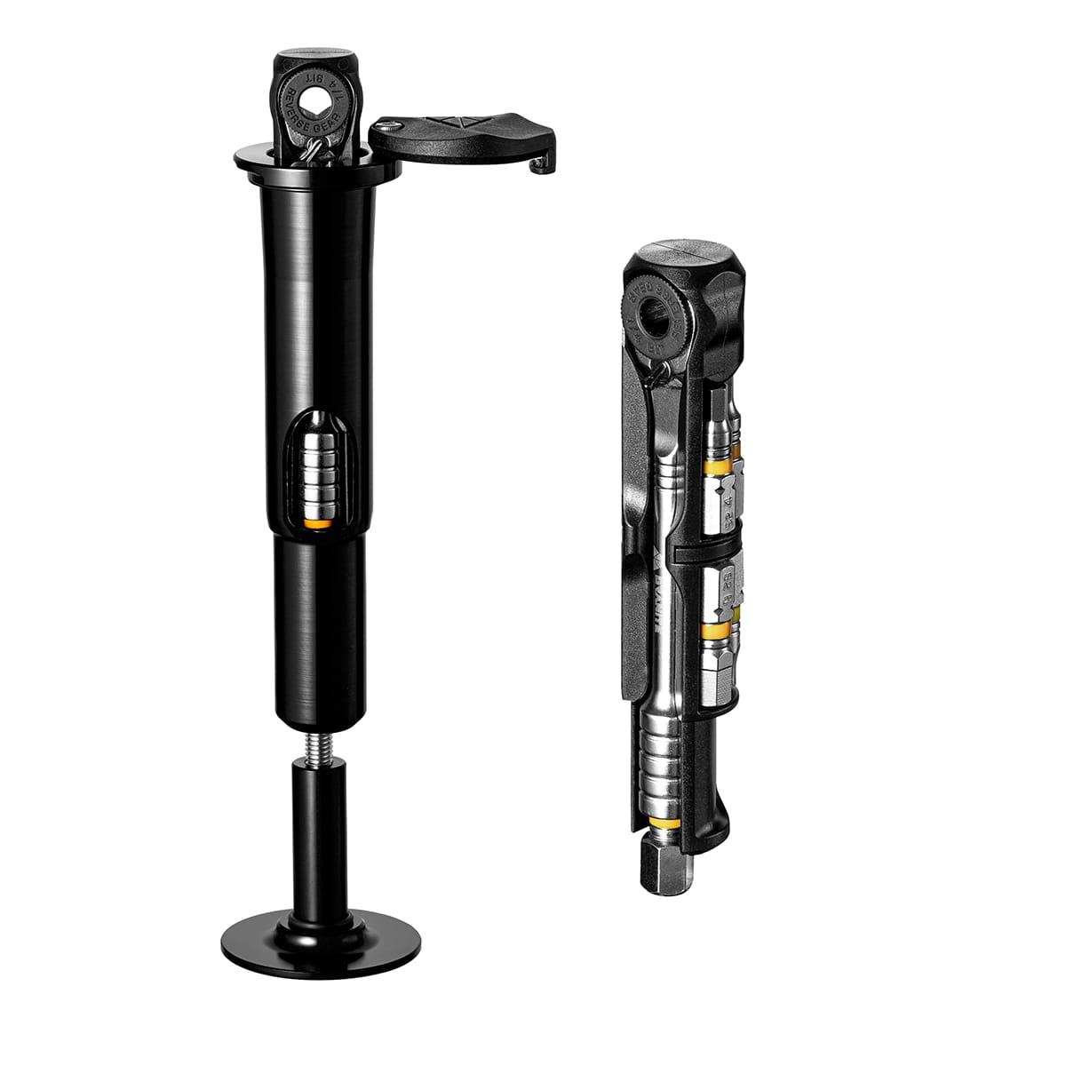 Integreret multiværktøjsgaffelrør 42 mm konisk GRANITE DESIGN STASH RT (10 værktøjer) Sort