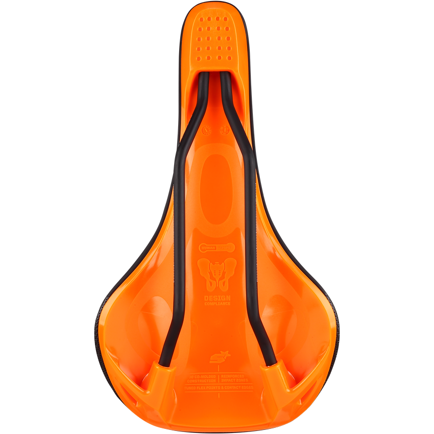 SPANK SPIKE 160 Læder sadel CrMo Skinner Orange