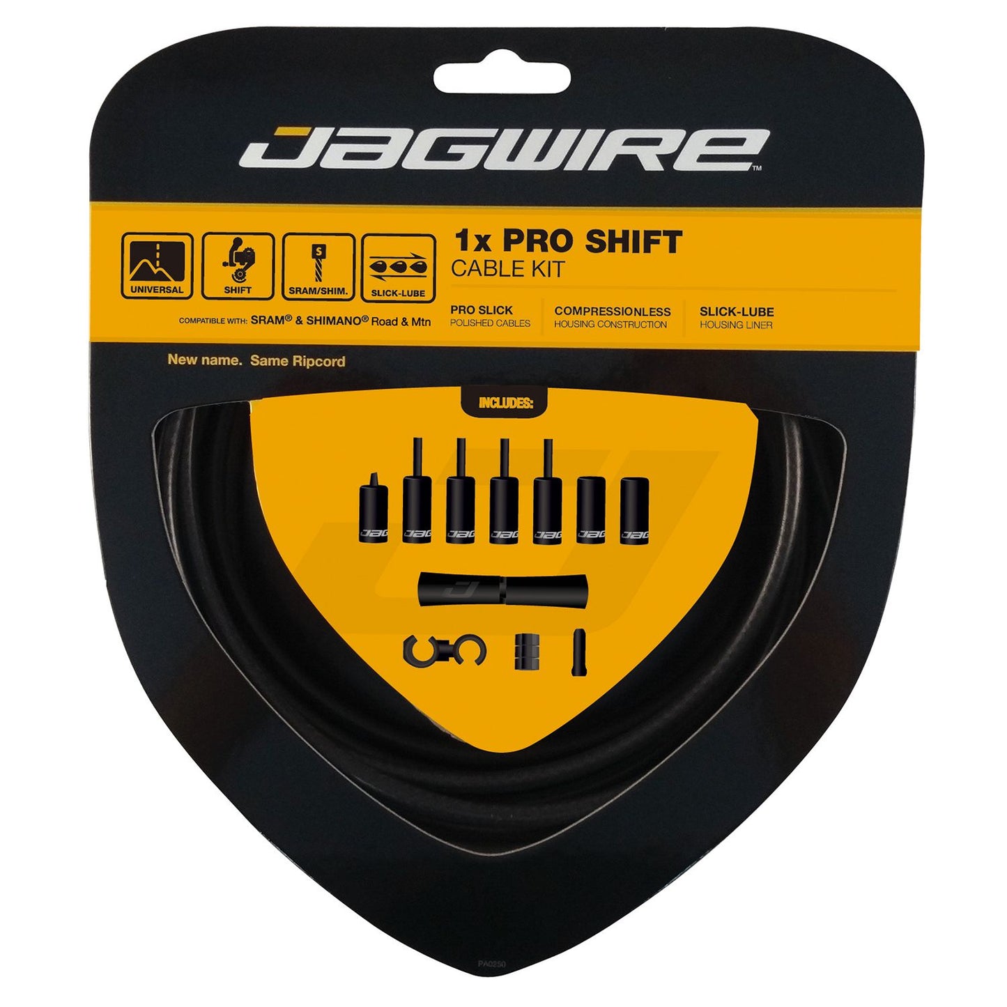 JAGWIRE PRO SHIFT 1X sort/stål bagskifterkabel og slangesæt