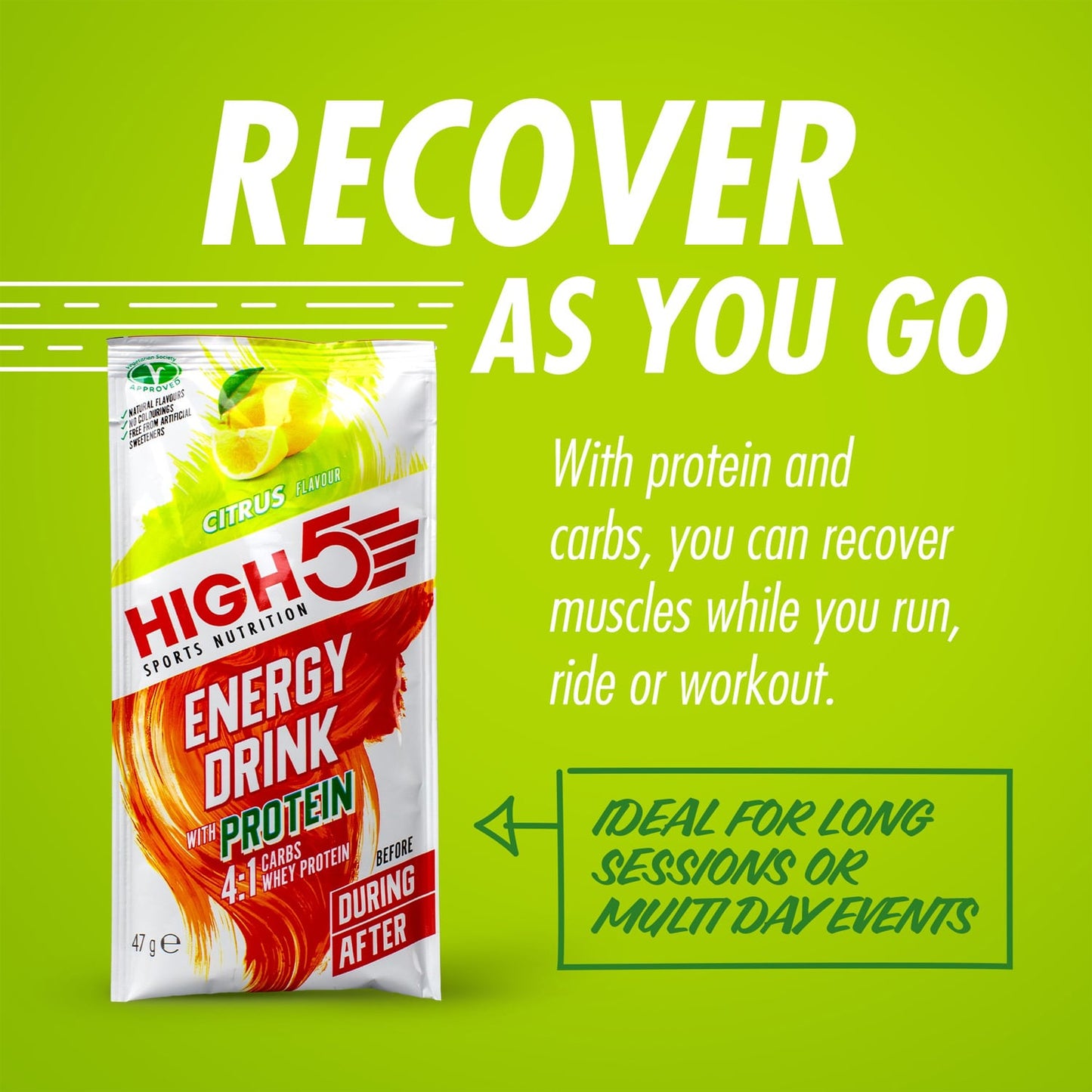 Energy Drink HIGH5 ENERGY DRINK PROTEIN (47g) Lemon
