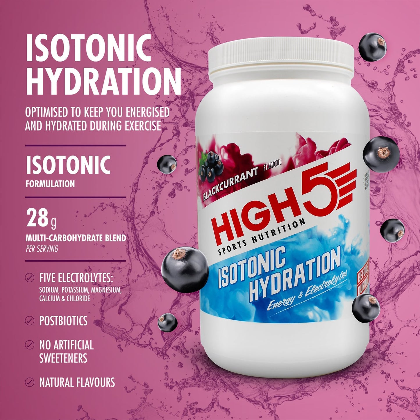 Energidrik High5 ISOTONIC (1,23 kg) Solbær