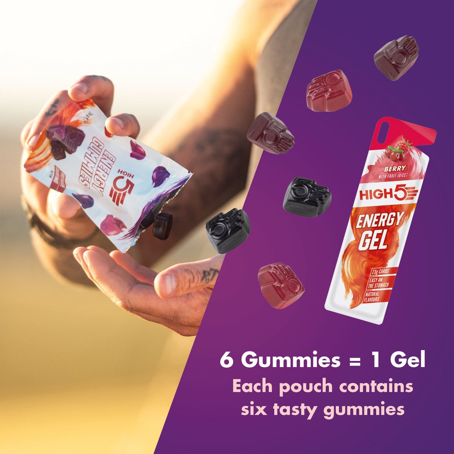 High5 ENERGY GUMMIES (26 g) Røde frugter