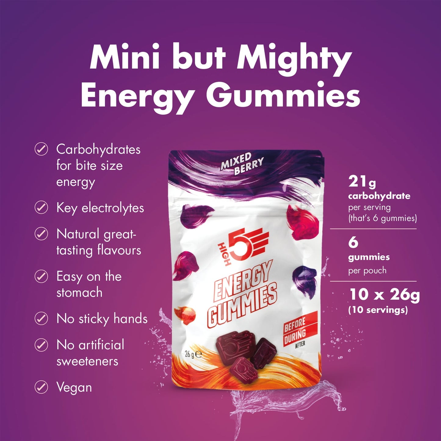 High5 ENERGY GUMMIES (26 g) Røde frugter