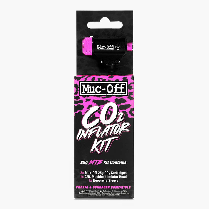 MUC-OFF MTB CO2-tændstift + 25 g CO2-patroner med gevind (x2)