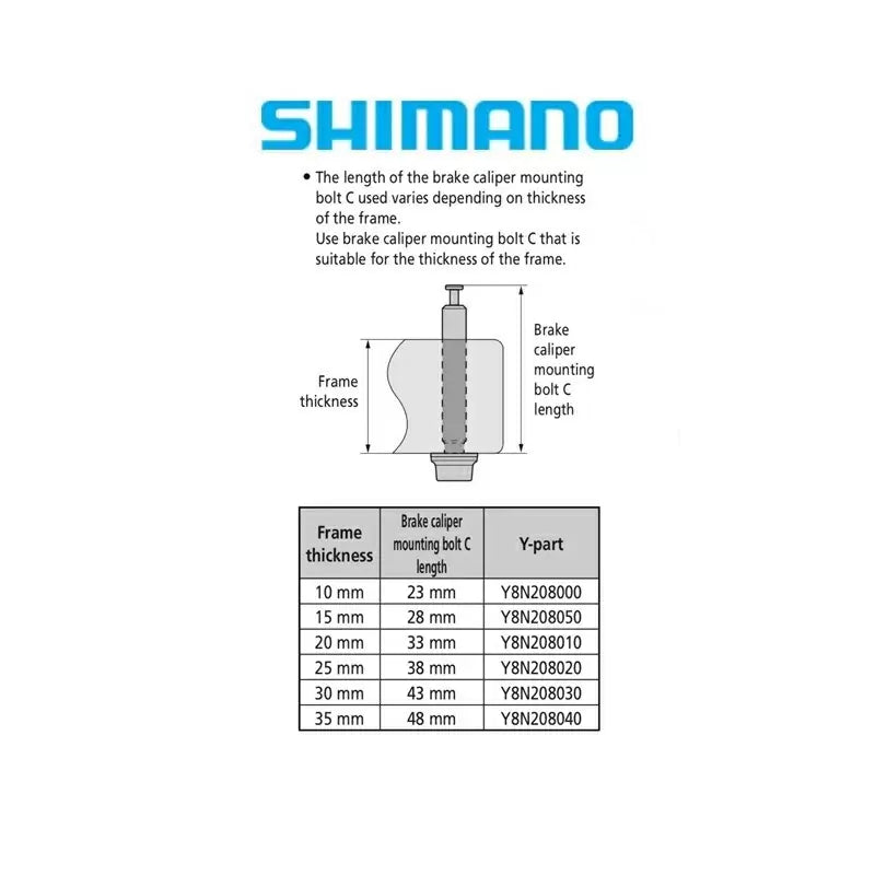 SHIMANO FLATMOUNT Type C monteringsbolt til caliper