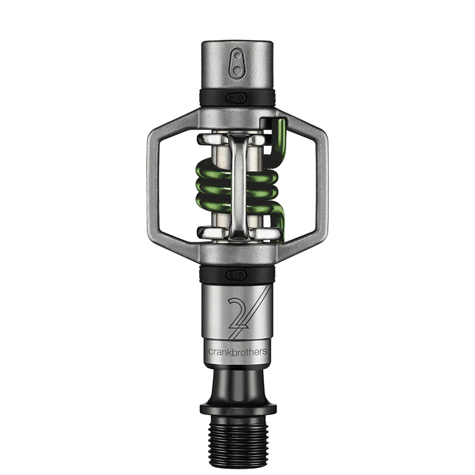 CRANKBROTHERS EGG BEATER 2 pedaler Sølv/Grøn