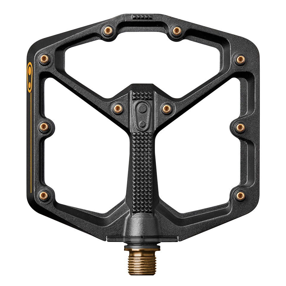 CRANKBROTHERS STAMP 11 brede flade pedaler sort/guld