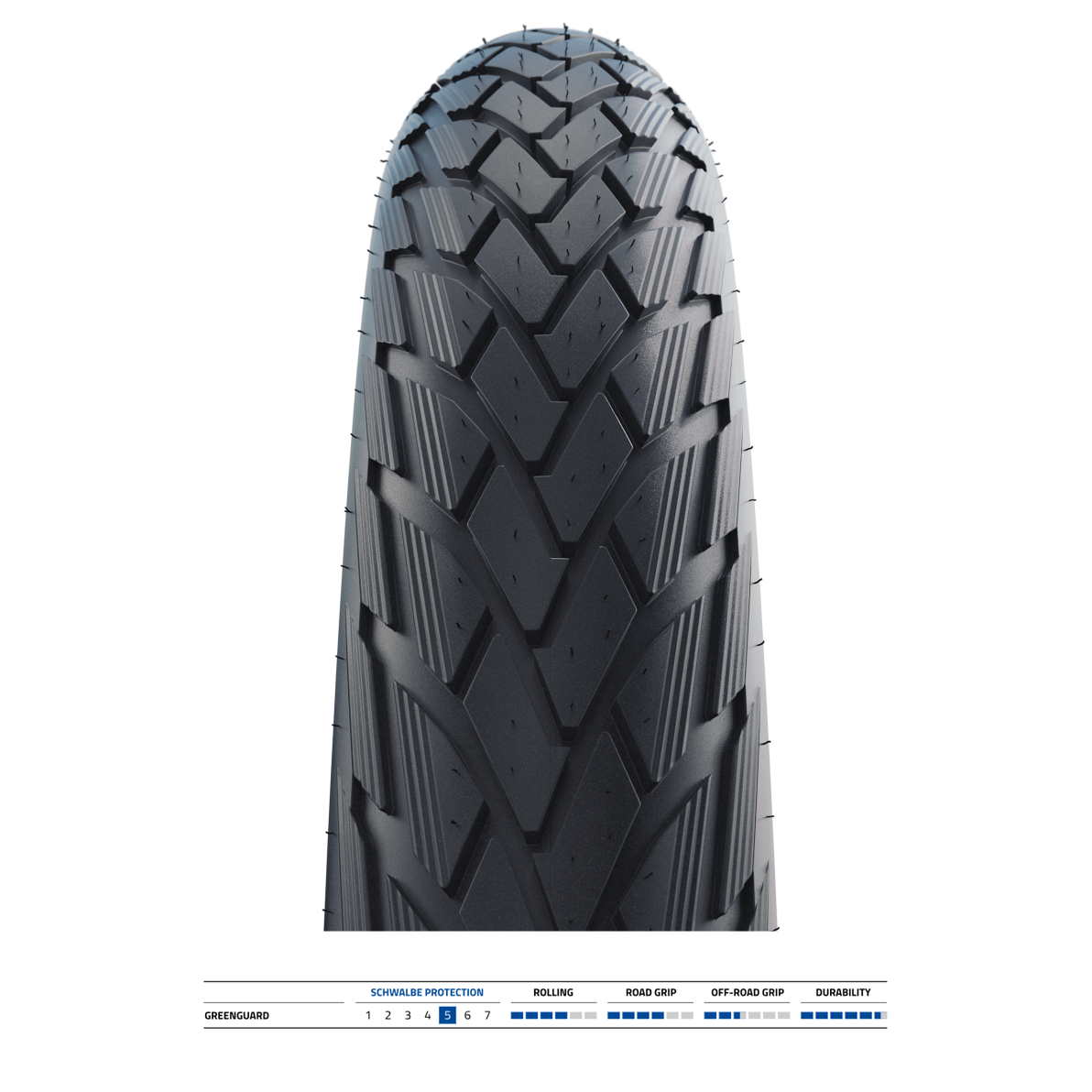 SCHWALBE GREEN MARATHON 27.5x2.35 ADDIX ECO GreenGuard Tubeless Ready Rigid-dæk