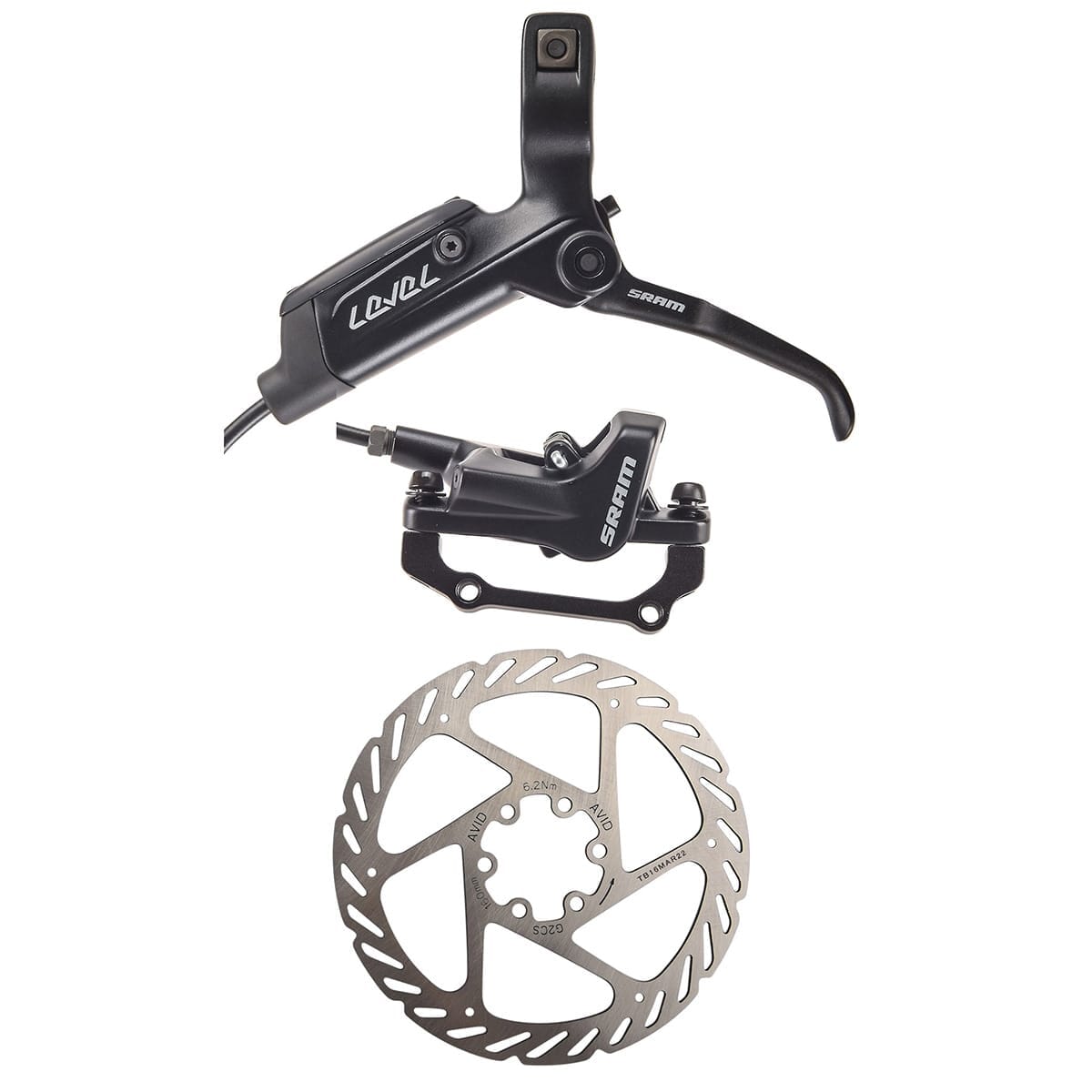 Et par SRAM LEVEL Black skivebremser