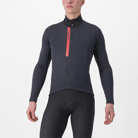 CASTELLI ENTRATA THERMAL Langærmet Jersey Sort/Rød