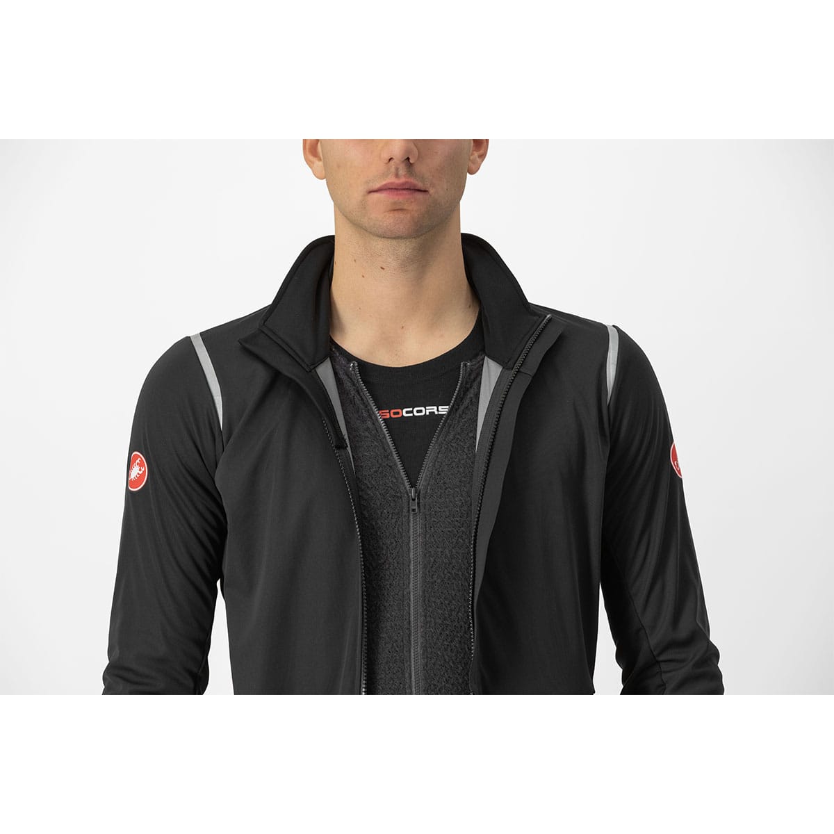 CASTELLI ALPHA DOPPIO ROS Jakke Sort/Reflex