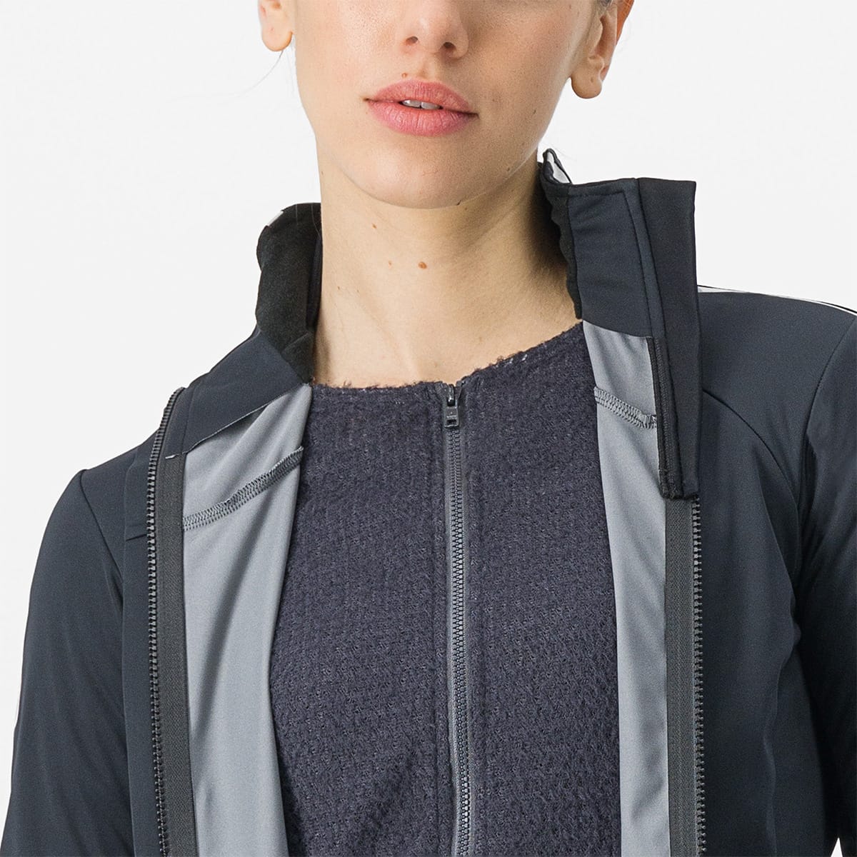 CASTELLI ALPHA DOPPIO ROS Jakke Dame Sort/Grå