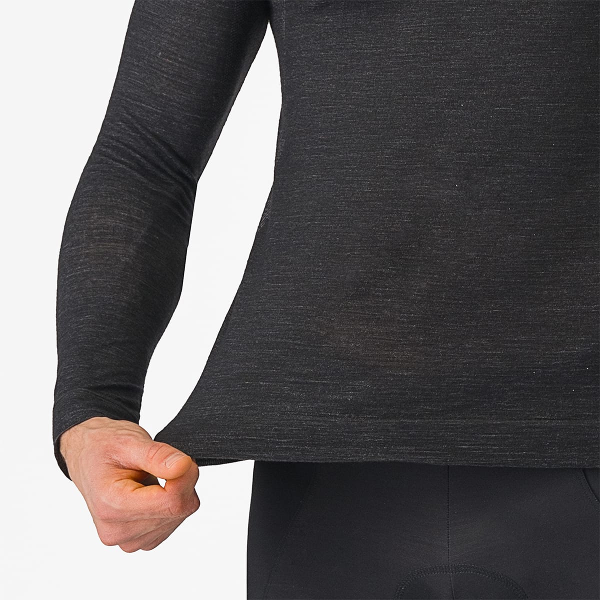 CASTELLI MERINO SEAMLESS Langærmet undertøj Sort