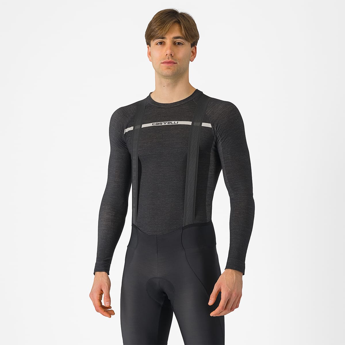 CASTELLI MERINO SEAMLESS Langærmet undertøj Sort