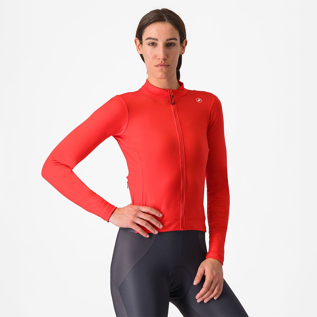 CASTELLI ESPRESSO THERMAL Langærmet dametrøje Pink/Sort