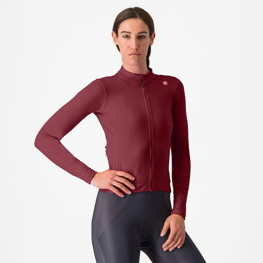 CASTELLI ESPRESSO THERMAL Langærmet dametrøje Bordeaux