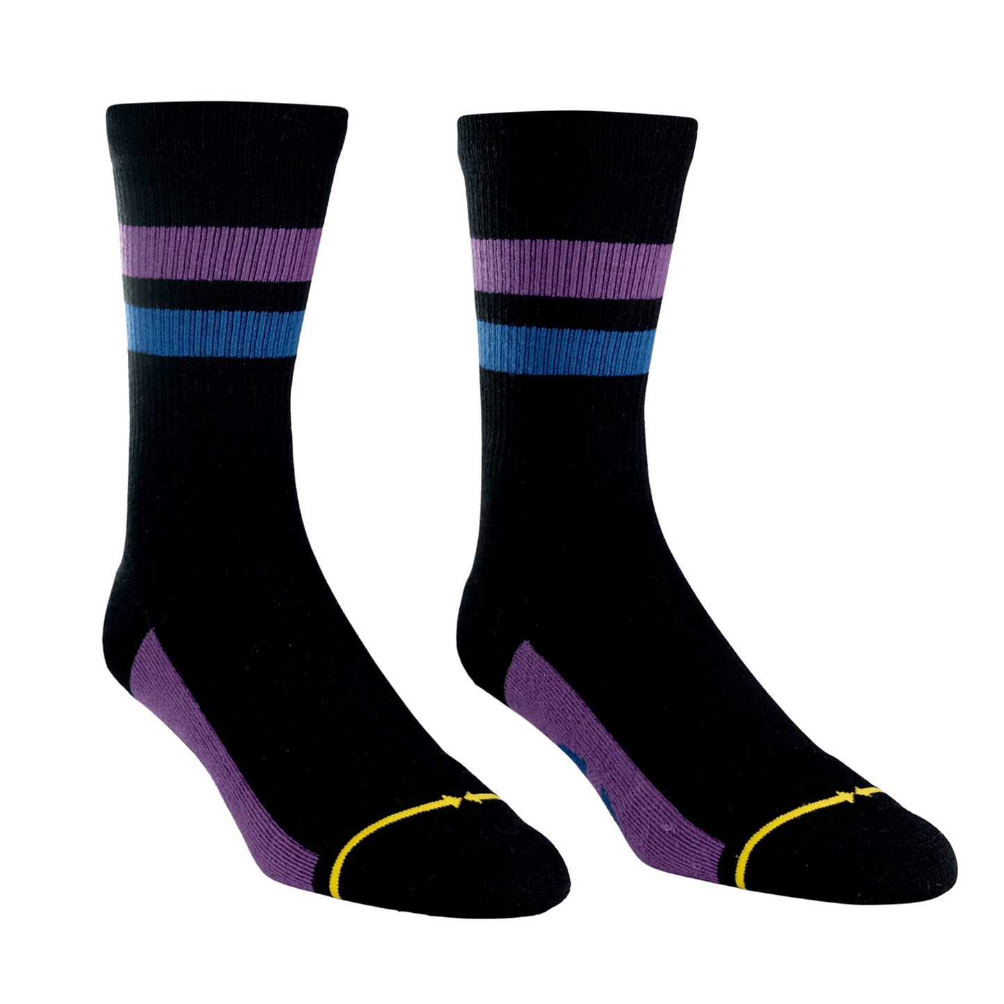 MERGE4 REPREVE SUBLTE GRAPE BLACK socks