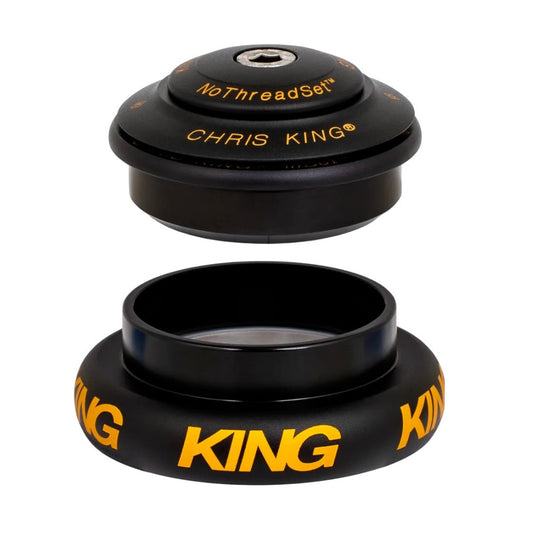 Semi-integreret/eksternt headset CHRIS KING INSET 8 1"1/8-1"1/4 ZS44/EC44 Sort/Guld