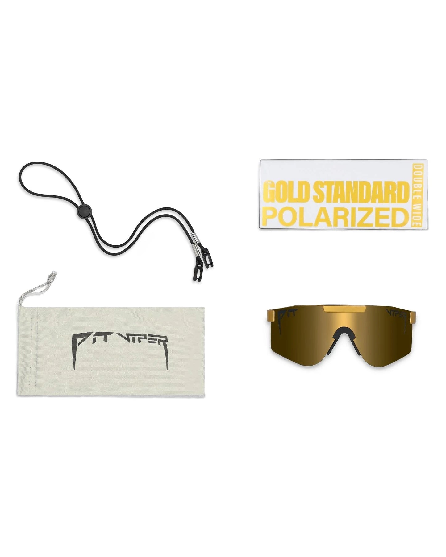 PIT VIPER THE GOLD WIDE Polariseret beskyttelsesbrille