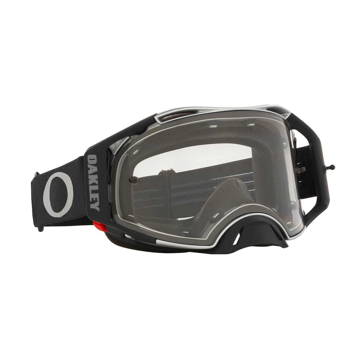 OAKLEY AIRBRAKE MX Tuff Blocks Sort Gunmetal Klar beskyttelsesbrille