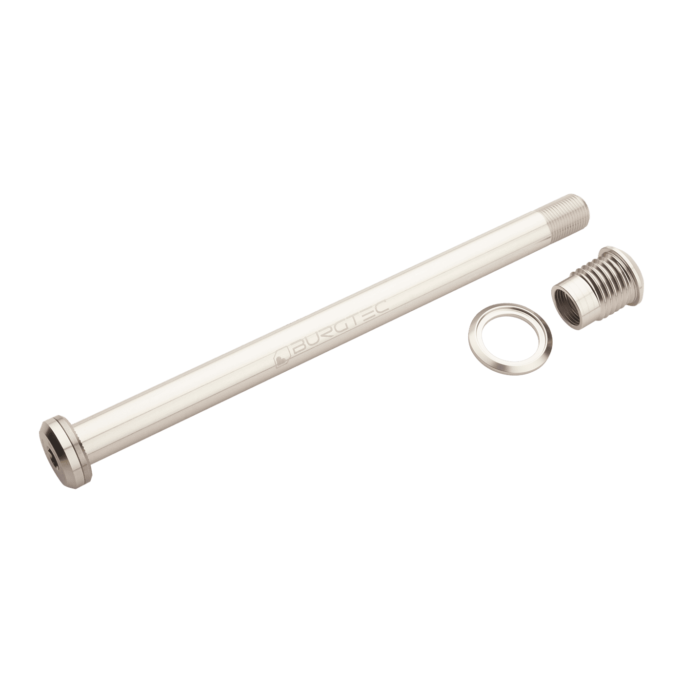 BURGTEC 173,7 mm baghjulsaksel til Santa Cruz-rammer Sølv