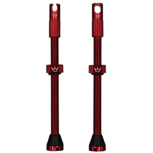 PEATY'S x Chris King MK2 Presta 80 mm slangeløse ventiler (x2) Rød