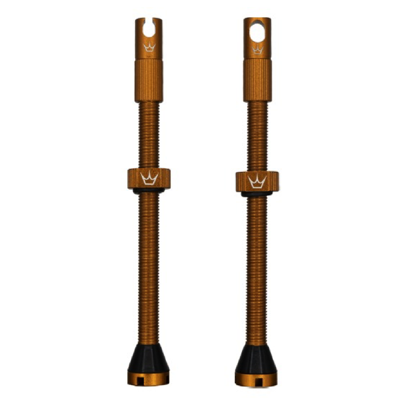 PEATY'S x Chris King MK2 Presta 80 mm slangeløse ventiler (x2) Bourbon