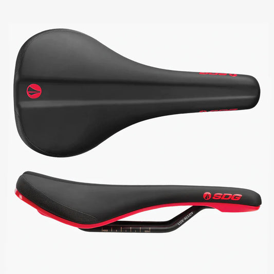 SDG Bell V3 Rails Lux alu-sadel sort/rød