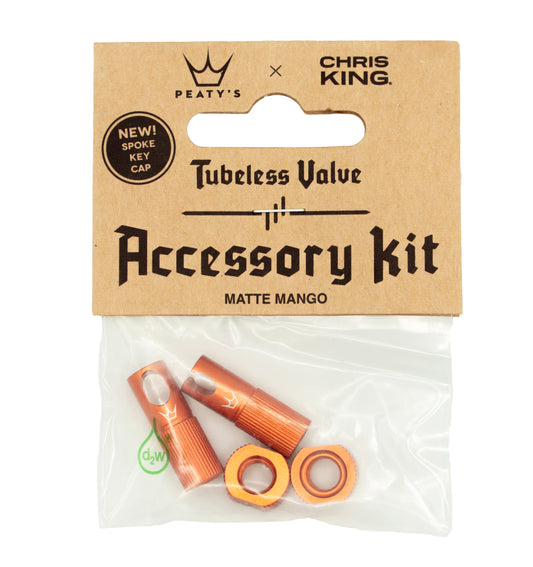 PEATY'S Mango Valve Caps and Nipples Kit (sæt med ventilhætter og brystvorter)