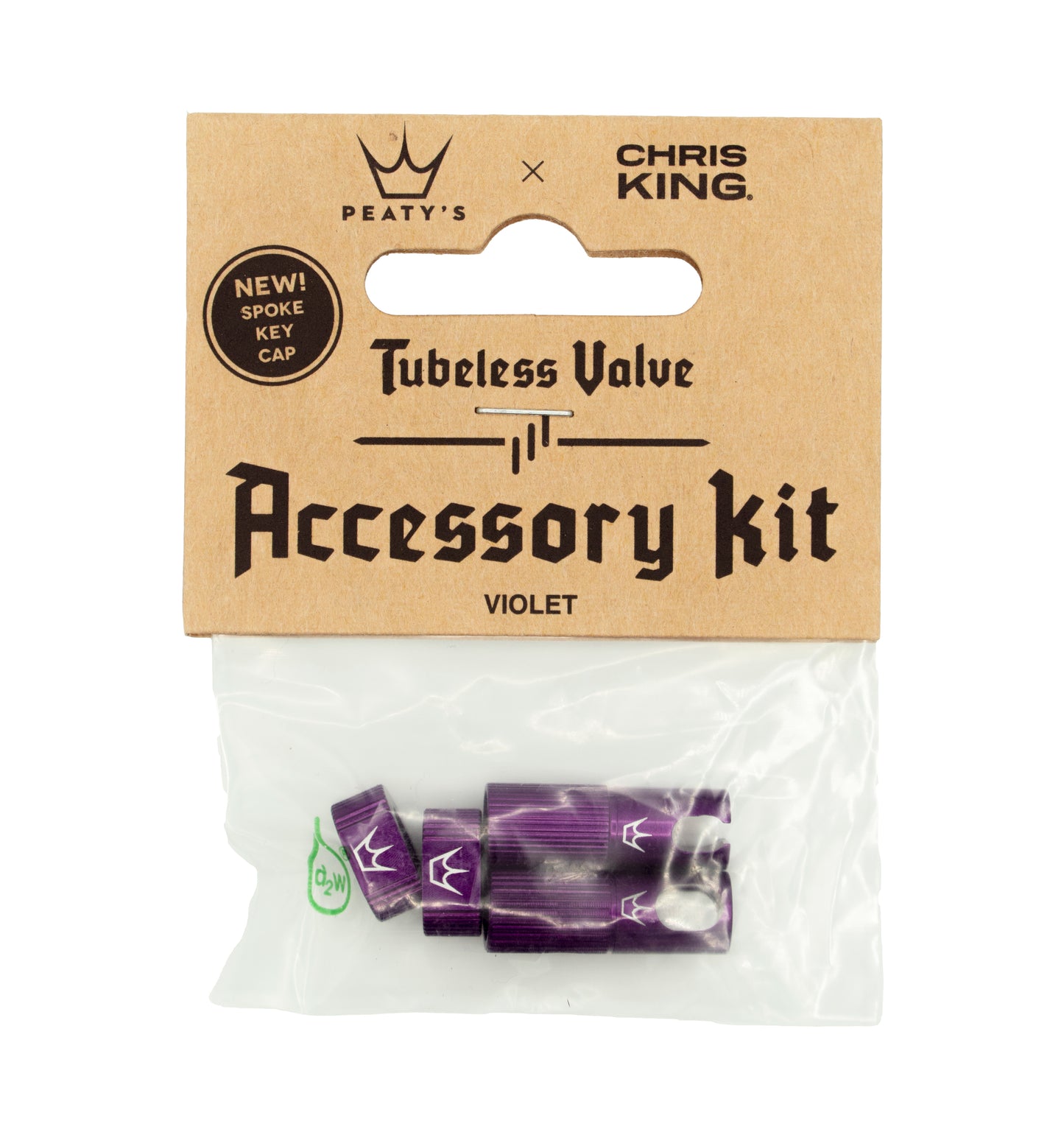 PEATY'S Violet Valve Caps and Nipples Kit (sæt med ventilhætter og nipler)