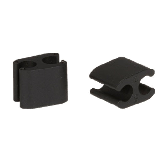 Sæt med 10 ELVEDES-kabelclips Duo Black 4.1mm/5mm Plastic