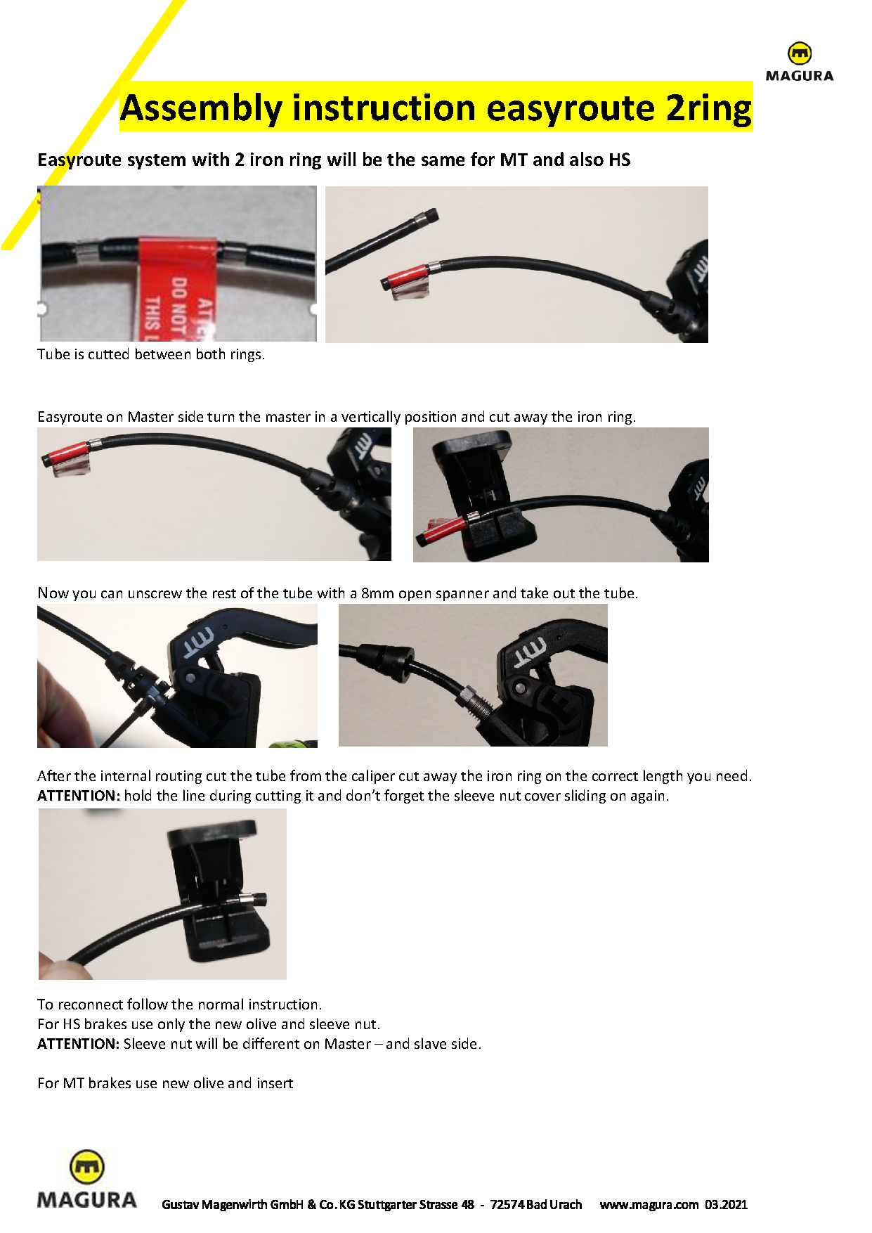Et par MAGURA MT7 PRO Discless-bremser