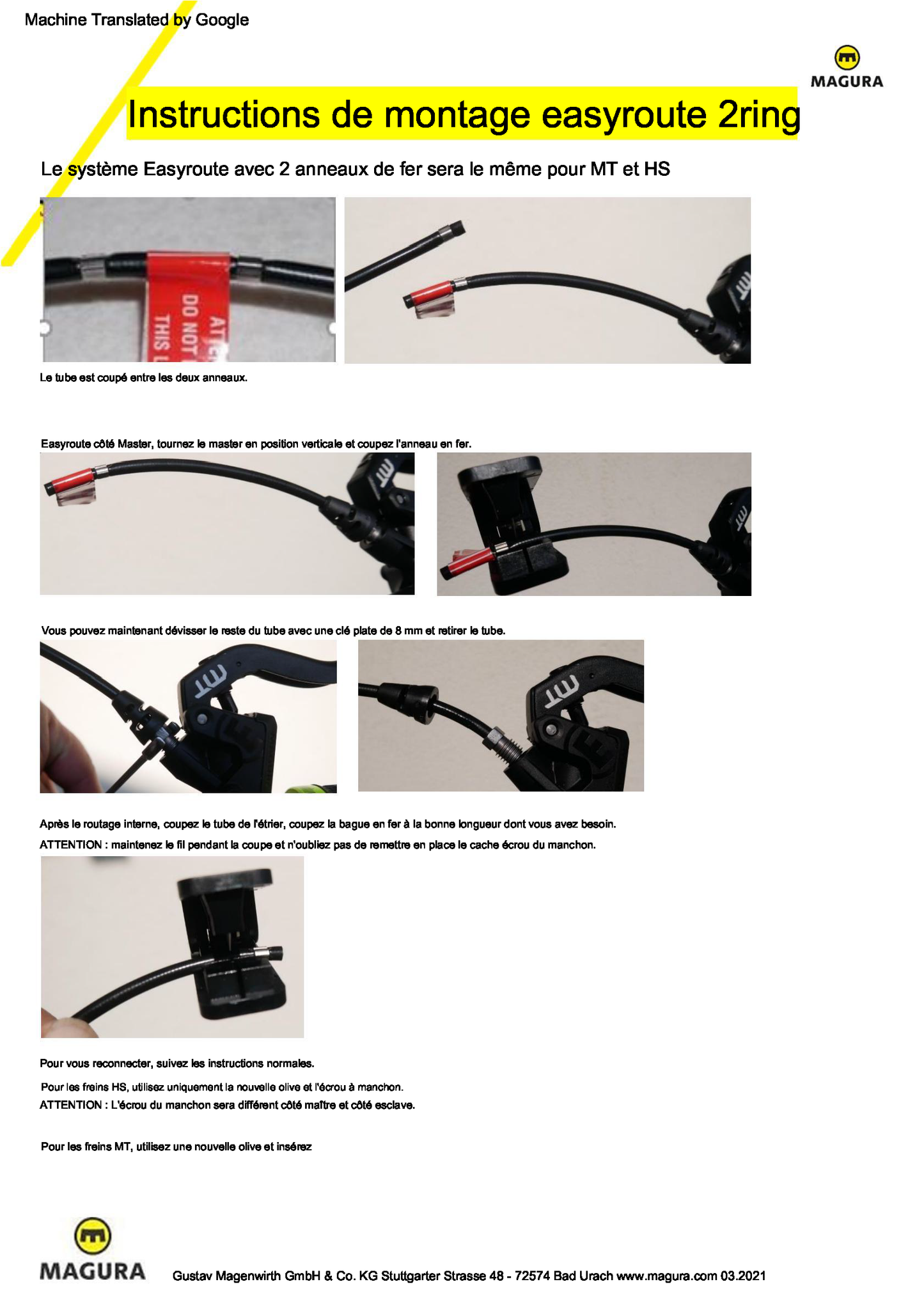 Et par MAGURA MT7 PRO Discless-bremser