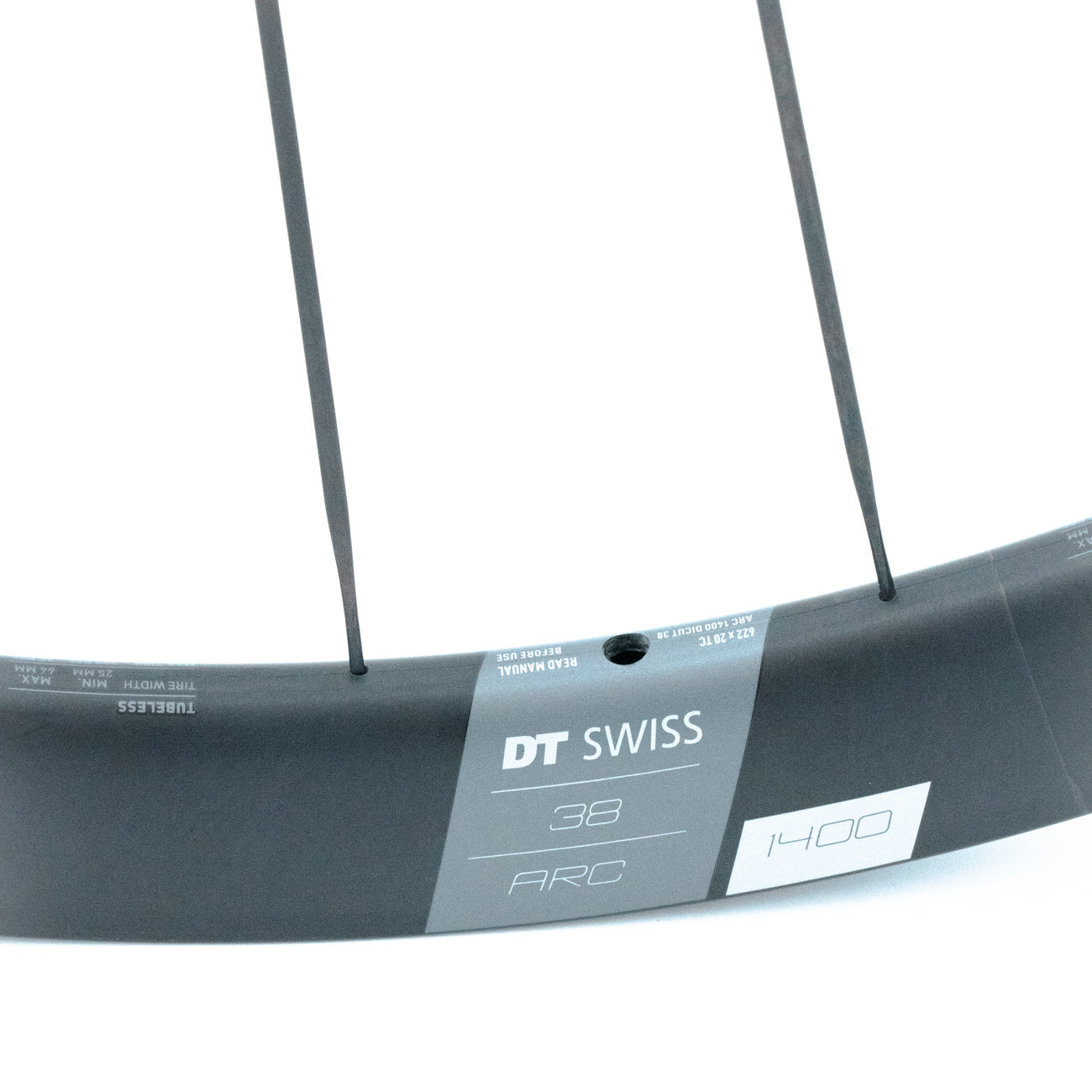 Par DT SWISS ARC 1400 DICUT 38 DISC Tubeless Ready-hjul (Center Lock)