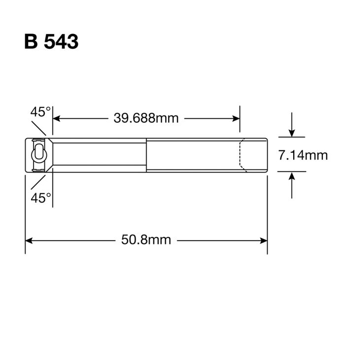 ENDURO BEARINGS B 543 LLB SS - 440c Stainless - 1 9/16''x2''x9/32'' styreleje