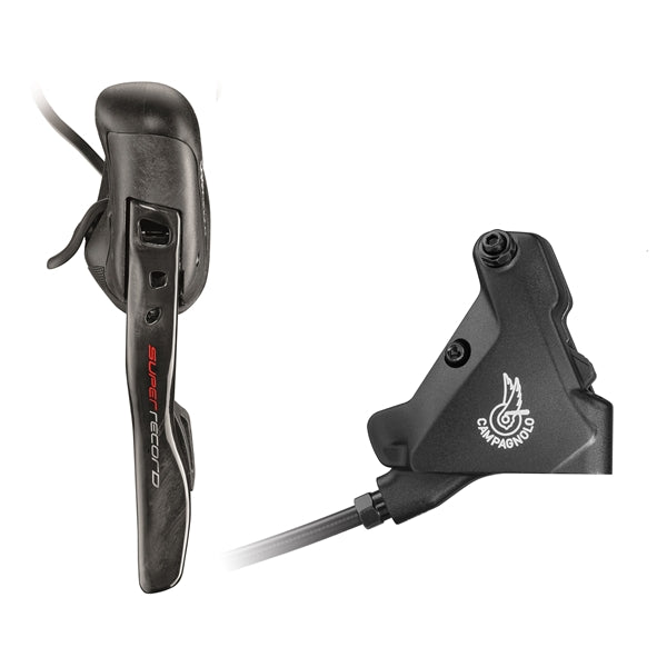 Venstre håndtag og forreste caliper 140 mm CAMPAGNOLO SUPER RECORD EPS Flat Mount No Disc