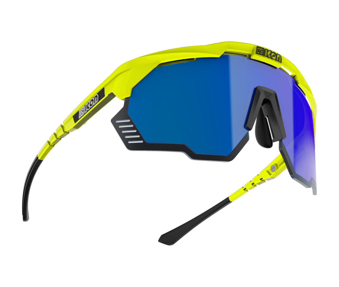Briller SCICON AEROSHADE KUNKEN Fluo Yellow Multimirror Blue