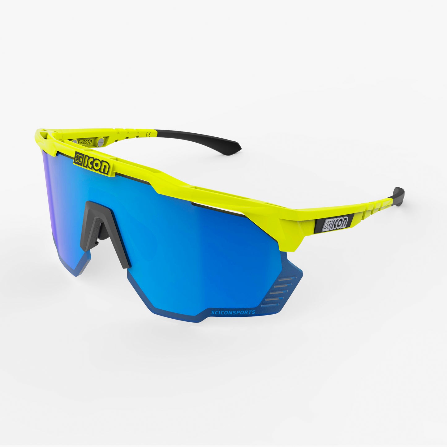 Briller SCICON AEROSHADE KUNKEN Fluo Yellow Multimirror Blue